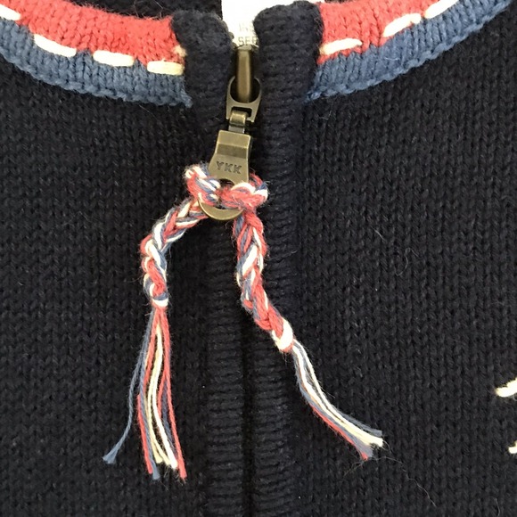 Vintage Y2K Hand Embroidered Zip Cardigan Sweater Med Boho Christopher & Banks - Picture 10 of 15